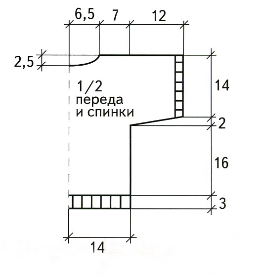 Схема для вязания пуловера