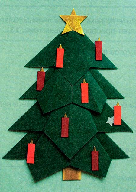 Изготовление новогодних елок из бумаги