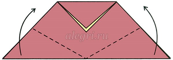 Оригами для детей Кошка. Схема