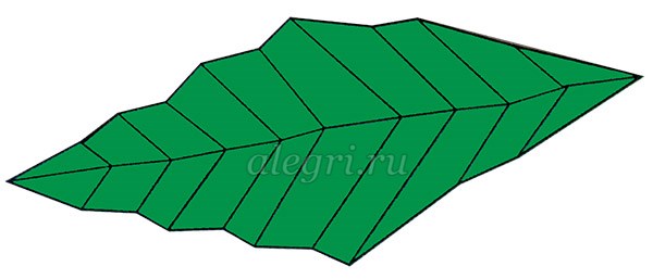 Лист из бумаги оригами