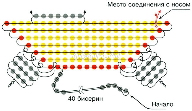 Мышонок из бисера