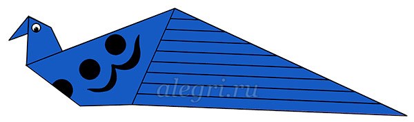 Оригами для детей. Павлин пошагово с фото