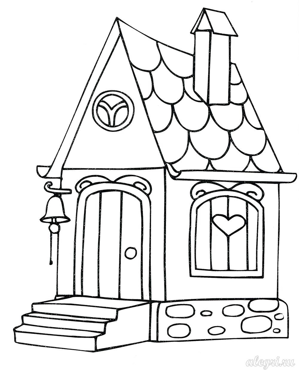 Раскраска Домик для детей 5-7 лет