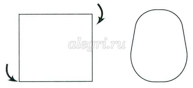 Барашек из гофрированной бумаги